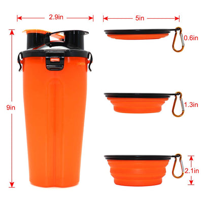 WOA 2 In 1 Travel Dog Feeder Cup